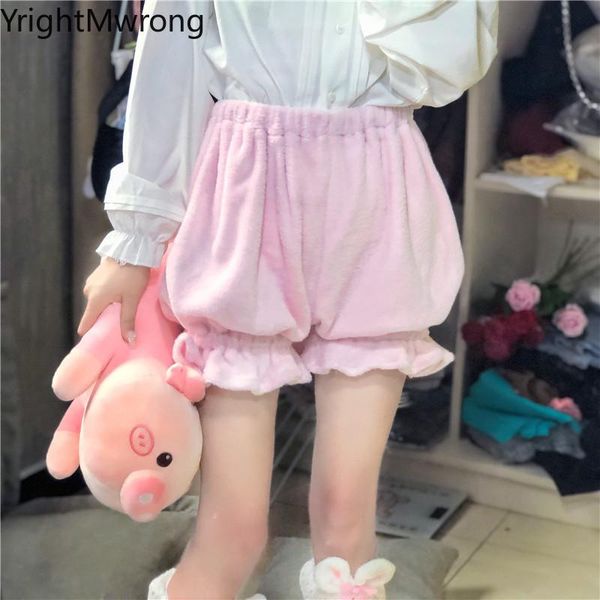 women's shorts faux fur plush lambswool solid pink white cute kawaii lolita teenager student girl bloomers ruffle short japanese clothi, White;black
women's shorts faux fur plush lambswool solid pink white cute kawaii lolita teenager student girl bloomers ruffle short japanese clothi, White;black