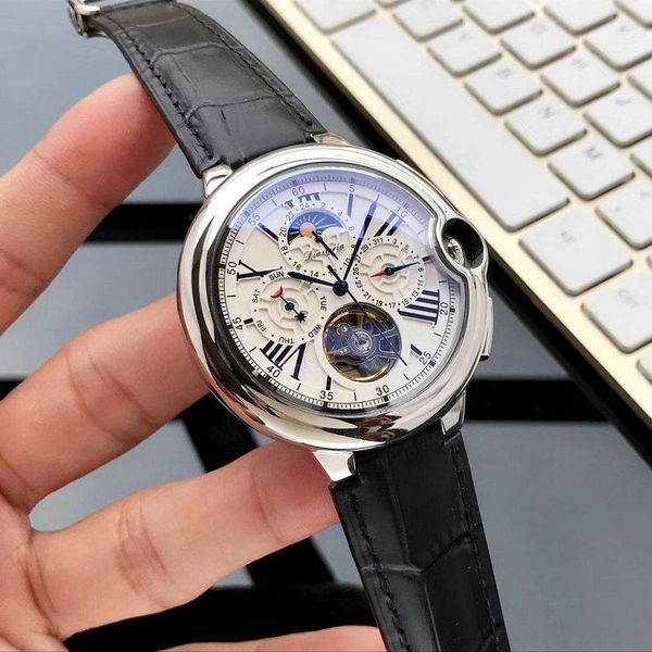 wristwatches skeleton men's watches mechanical automatic watch men tourbillon sport clock casual business moon wrist relojes hombre, Slivery;brown
wristwatches skeleton men's watches mechanical automatic watch men tourbillon sport clock casual business moon wrist relojes hombre, Slivery;brown