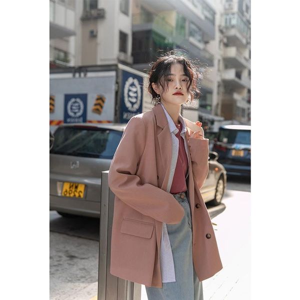 women's suits & blazers white suit coat spring and autumn design korean leisure 2021 pink g-class wear, White;black
women's suits & blazers white suit coat spring and autumn design korean leisure 2021 pink g-class wear, White;black