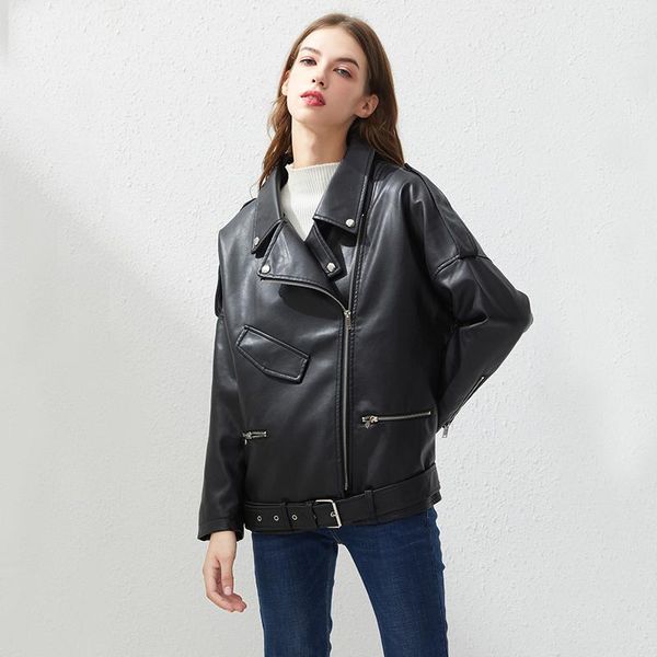 women's leather & faux jacket women loose sashes casual biker jackets outwear female bf style black coat
women's leather & faux jacket women loose sashes casual biker jackets outwear female bf style black coat