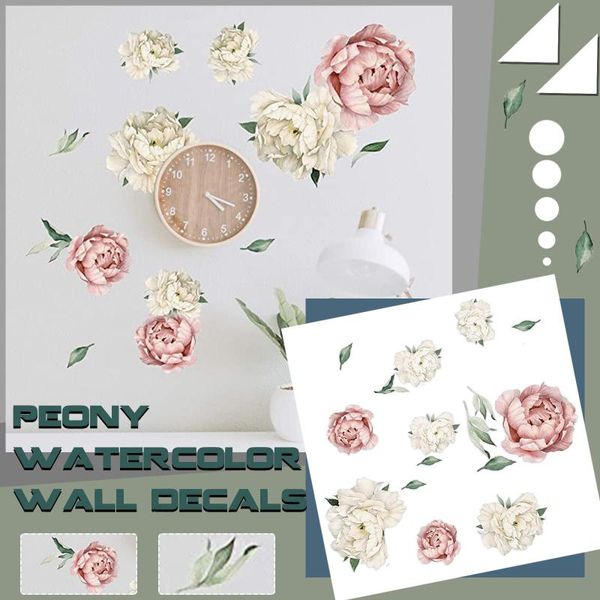 wall stickers 1pc peony decals (vintage pink water color) - safe easy peel and stick home background decor flower
wall stickers 1pc peony decals (vintage pink water color) - safe easy peel and stick home background decor flower