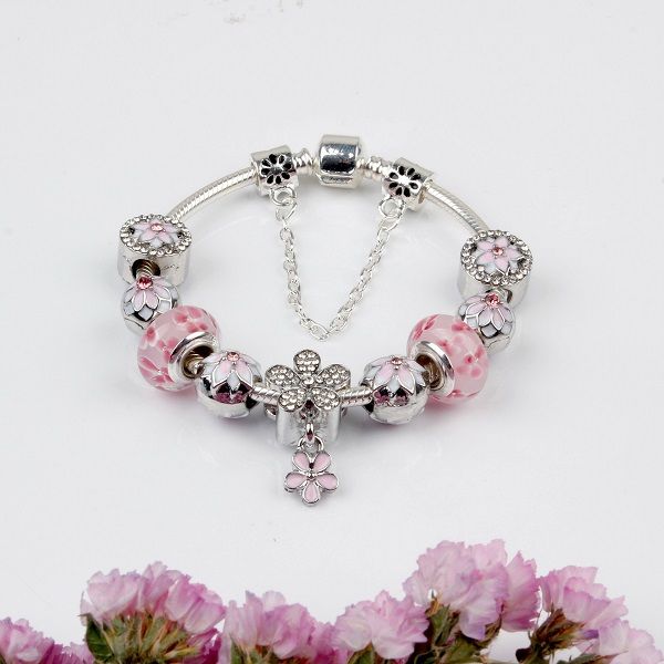 925 sterling silver murano lampwork charm bead fit european pandora bracelets women diy pink magnolia five petals flower charm beads snake c, Golden;silver
925 sterling silver murano lampwork charm bead fit european pandora bracelets women diy pink magnolia five petals flower charm beads snake c, Golden;silver