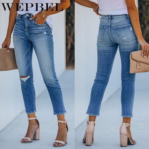 mandylandy mid waist skinny jeans women distressed denim pants holes destroyed pencil casual trousers summer ripped women's, Blue
mandylandy mid waist skinny jeans women distressed denim pants holes destroyed pencil casual trousers summer ripped women's, Blue