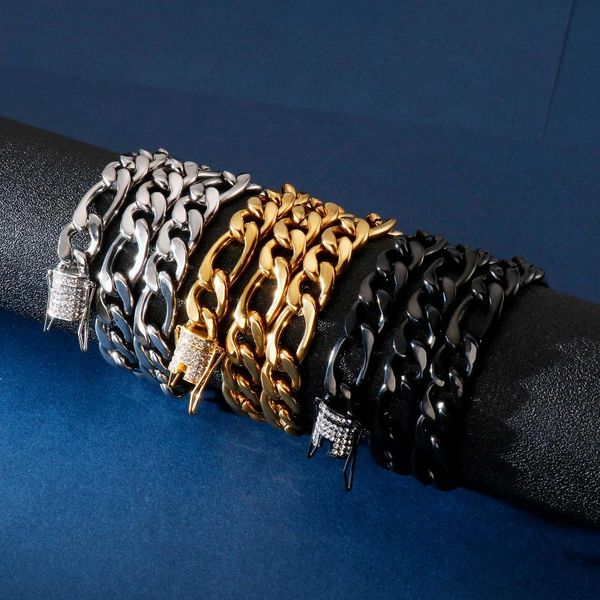 12mm width stainless steel cuban miami chains necklaces cz zircon box lock big heavy gold chain for men hip hop rock jewelry, Silver
12mm width stainless steel cuban miami chains necklaces cz zircon box lock big heavy gold chain for men hip hop rock jewelry, Silver