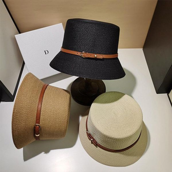 wide brim hats fashion women's summer panama 2021 bucket hat belt decoration sun protection cap female flat beach straw, Blue;gray
wide brim hats fashion women's summer panama 2021 bucket hat belt decoration sun protection cap female flat beach straw, Blue;gray