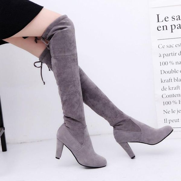 boots women's over the knee lace up autumn winter women shoes comfortble suede high heels thigh booties size 43, Black
boots women's over the knee lace up autumn winter women shoes comfortble suede high heels thigh booties size 43, Black