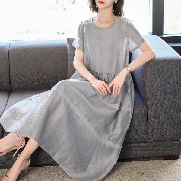 fashion vintage gray linen loose midi sundress 2021 3xl plus size solid elegant summer runway dress female bodycon party vestido casual dres, Black;gray
fashion vintage gray linen loose midi sundress 2021 3xl plus size solid elegant summer runway dress female bodycon party vestido casual dres, Black;gray