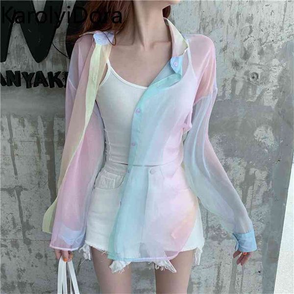 rainbow loose girl shirts beach harajuku arco-iris tulle women blouse kawaii kimono cardigan female clothes blusas tule 210520, White
rainbow loose girl shirts beach harajuku arco-iris tulle women blouse kawaii kimono cardigan female clothes blusas tule 210520, White