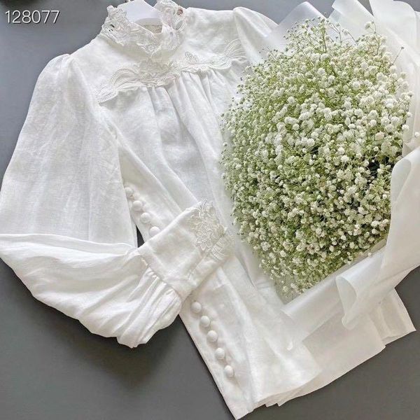 women's blouses & shirts w1924 fashion 2021 runway luxury european design party style clothing, White
women's blouses & shirts w1924 fashion 2021 runway luxury european design party style clothing, White