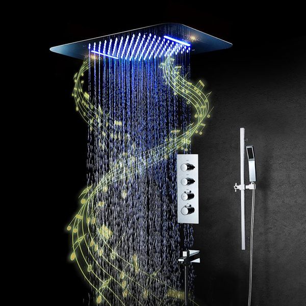 music shower systems bathroom faucets rain set stainless steel ceiling led showerheads concealed mixer thermostatic valve sets
music shower systems bathroom faucets rain set stainless steel ceiling led showerheads concealed mixer thermostatic valve sets