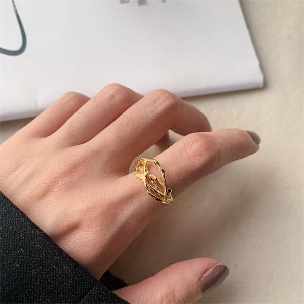 grier s925 sterling silver irregular texture ring personality fashion adjustable open for women jewelry gift cluster rings, Golden;silver
grier s925 sterling silver irregular texture ring personality fashion adjustable open for women jewelry gift cluster rings, Golden;silver