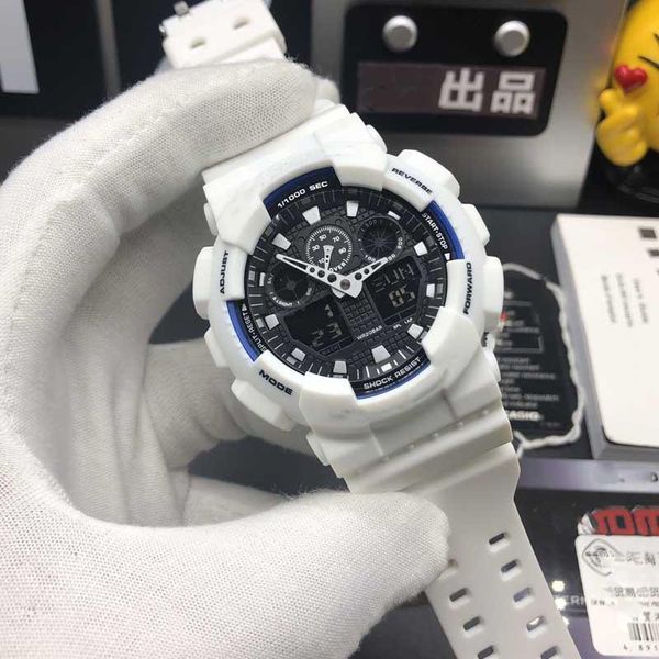 wristwatches ga100 luxury military digital watch sports leisure for men silicone band waterproof quartz relogio masculino, Slivery;brown 
wristwatches ga100 luxury military digital watch sports leisure for men silicone band waterproof quartz relogio masculino, Slivery;brown