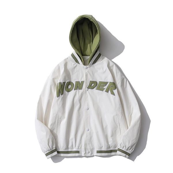 men's jackets letter printed baseball jacket couple hooded coat 2021 autumn american high street hip-hop style loose casual trend, Black;brown
men's jackets letter printed baseball jacket couple hooded coat 2021 autumn american high street hip-hop style loose casual trend, Black;brown