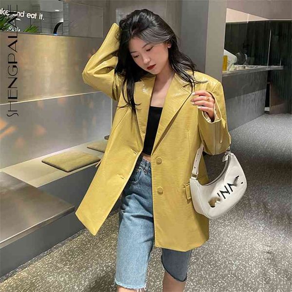yellow crocodile pattern blazer women's spring autumn notched loose single breasted long sleeve suit coat 210427, White;black
yellow crocodile pattern blazer women's spring autumn notched loose single breasted long sleeve suit coat 210427, White;black