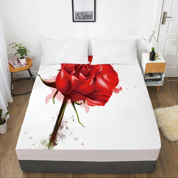 sheets & sets luxury elastic fitted sheet bed with an band mattress cover 150x200/160x200 for home flowers red rose
sheets & sets luxury elastic fitted sheet bed with an band mattress cover 150x200/160x200 for home flowers red rose