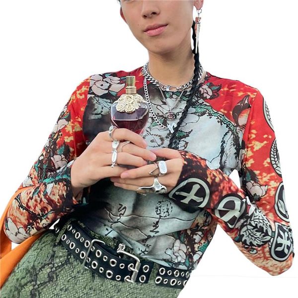 women's t-shirt vintage grunge floral aesthetic women punk harajuku y2k goth long sleeve streetwear 90s print clothes, White
women's t-shirt vintage grunge floral aesthetic women punk harajuku y2k goth long sleeve streetwear 90s print clothes, White