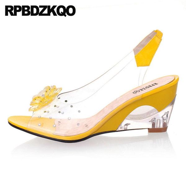 high heels big size perspex transparent stud women glass yellow 11 slip on nice sandals wedge pumps clear strap shoes flower, Black
high heels big size perspex transparent stud women glass yellow 11 slip on nice sandals wedge pumps clear strap shoes flower, Black