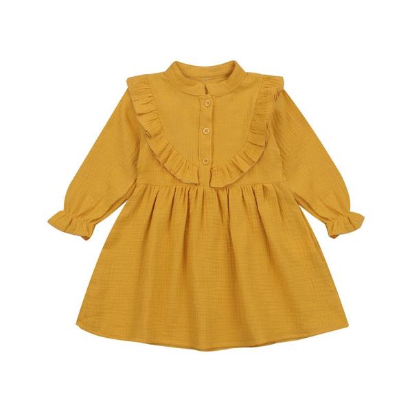 girl's dresses baby toddler girls ruffle dress, stand collar long sleeve loose smock mini dress, Red;yellow
girl's dresses baby toddler girls ruffle dress, stand collar long sleeve loose smock mini dress, Red;yellow