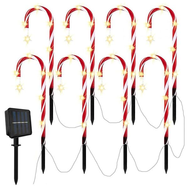lawn lamps solar candy cane lights ip55 waterproof christmas pathway marker ornaments with star outdoor decoration
lawn lamps solar candy cane lights ip55 waterproof christmas pathway marker ornaments with star outdoor decoration