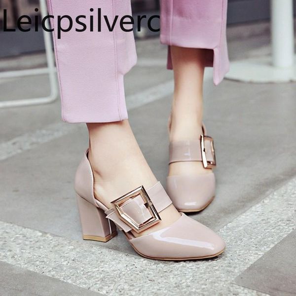 pumps spring and autumn fashion belt buckle square head shallow mouth thick heel mid women's shoes plus size 32-43 dress, Black
pumps spring and autumn fashion belt buckle square head shallow mouth thick heel mid women's shoes plus size 32-43 dress, Black