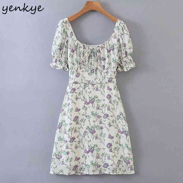 sweet women floral print holiday summer dress elegant lady square neck short sleeve a-line mini chiffon 210430, Black;gray
sweet women floral print holiday summer dress elegant lady square neck short sleeve a-line mini chiffon 210430, Black;gray