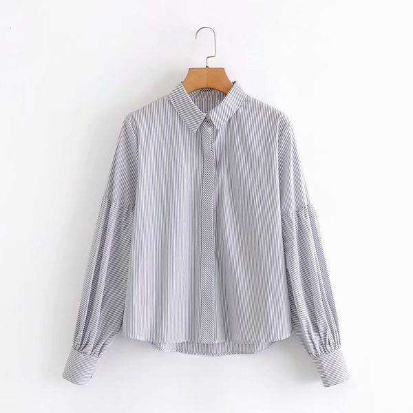 women's blouses & shirts fashion clothing simple loose lapel casual single-breasted vertical stripes stitching shirt size s-l s86y, White
women's blouses & shirts fashion clothing simple loose lapel casual single-breasted vertical stripes stitching shirt size s-l s86y, White