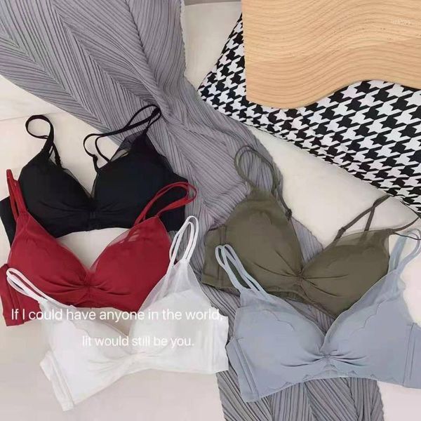 simple fashion mesh comfortable soft underwear cross beautiful back gathered without rims bra bustiers & corsets, Black;white
simple fashion mesh comfortable soft underwear cross beautiful back gathered without rims bra bustiers & corsets, Black;white