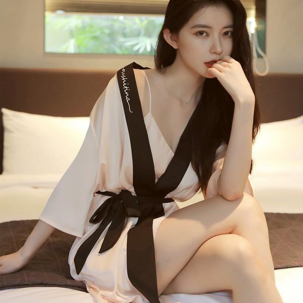 women's sleepwear ubilah spring, summer and autumn temptation suspender nightdress nightgown short-sleeved home pajamas suit ice silk, Black;red
women's sleepwear ubilah spring, summer and autumn temptation suspender nightdress nightgown short-sleeved home pajamas suit ice silk, Black;red