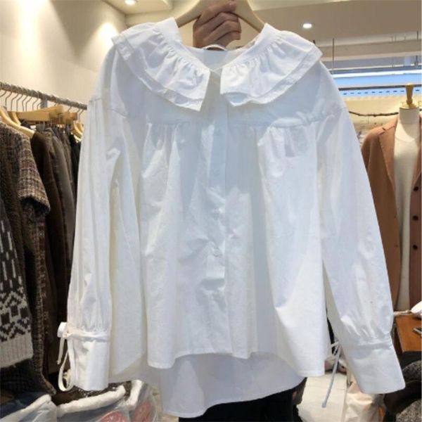 spring autumn women's blouse korean style solid color doll collar long sleeve loose casual all-match female gx259 210507, White
spring autumn women's blouse korean style solid color doll collar long sleeve loose casual all-match female gx259 210507, White