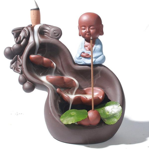 fragrance lamps small buddha backflow incense burner smoke waterfall holder little monk ceramic censer home office crafts
fragrance lamps small buddha backflow incense burner smoke waterfall holder little monk ceramic censer home office crafts