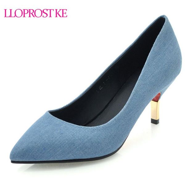 dress shoes lloprost ke brand denim women pumps high heel pointed party lady stilettos sapatos feminino chaussures, Black
dress shoes lloprost ke brand denim women pumps high heel pointed party lady stilettos sapatos feminino chaussures, Black