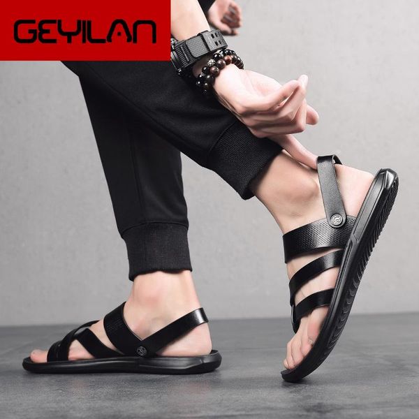 sandals men shoes summer leather fashion flip flop tenis masculino breathable beach for zapatillas hombre, Black
sandals men shoes summer leather fashion flip flop tenis masculino breathable beach for zapatillas hombre, Black
