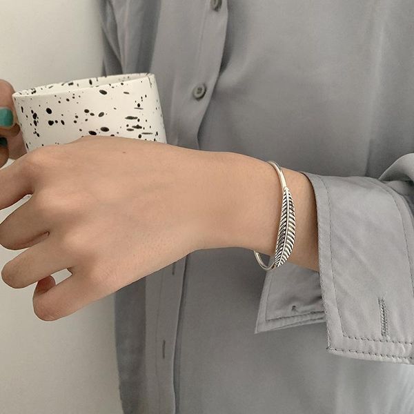 bangle woman silver 925 jewelry leaf bracelets unique design luxury female exquisite simple adjustable open accessories women bracelet, Black
bangle woman silver 925 jewelry leaf bracelets unique design luxury female exquisite simple adjustable open accessories women bracelet, Black