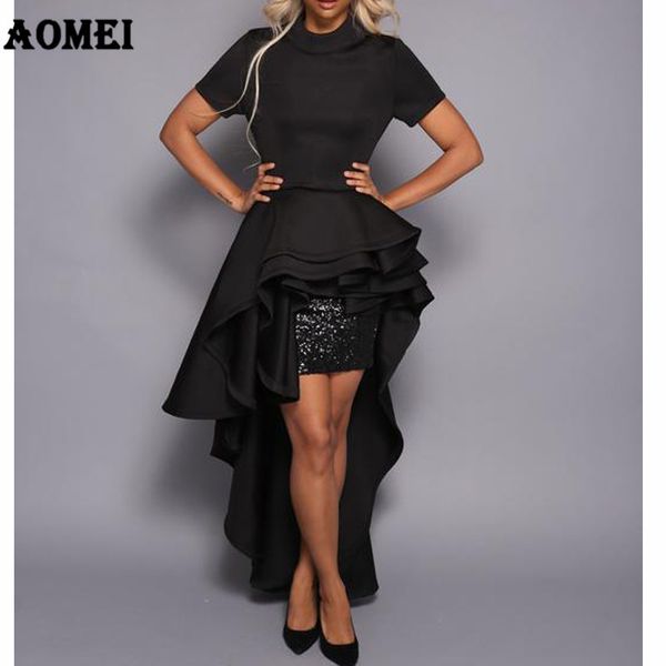 women high low dress layers ruffled night party wear irregular length evening normal dresses gowns summer clothing plus size 3xl 210416, Black;gray
women high low dress layers ruffled night party wear irregular length evening normal dresses gowns summer clothing plus size 3xl 210416, Black;gray