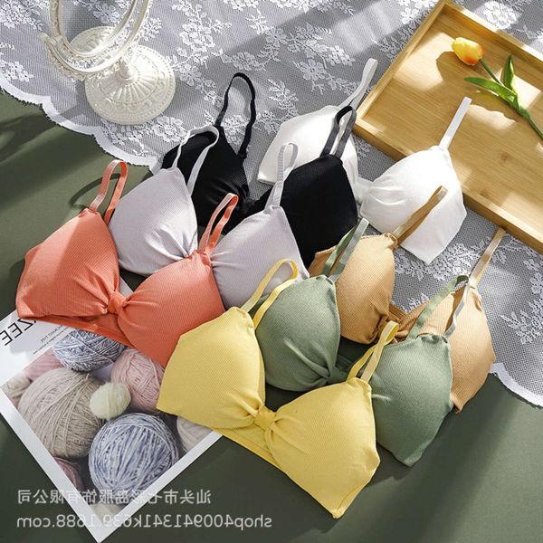 lingerie girl summer thread cotton girl's no steel ring comfortable breast wrapping back adjustable sling bra women's underwear, Black;pink
lingerie girl summer thread cotton girl's no steel ring comfortable breast wrapping back adjustable sling bra women's underwear, Black;pink