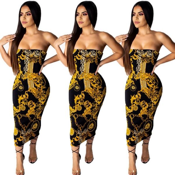 gold florals printed women bodycon for nightclub party bar wear strapless sleeveless knee length elegant es, Black;gray
gold florals printed women bodycon for nightclub party bar wear strapless sleeveless knee length elegant es, Black;gray