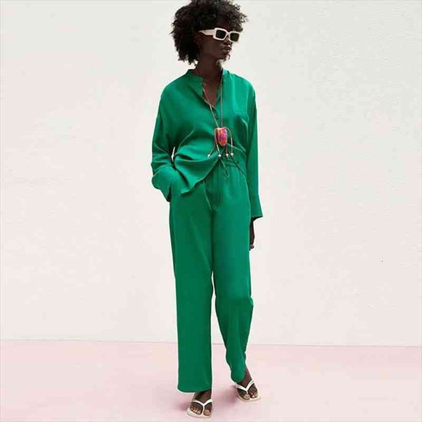za two piece set women with pocket woman shirts high waist drawstring casual trouser women pants sets, White
za two piece set women with pocket woman shirts high waist drawstring casual trouser women pants sets, White