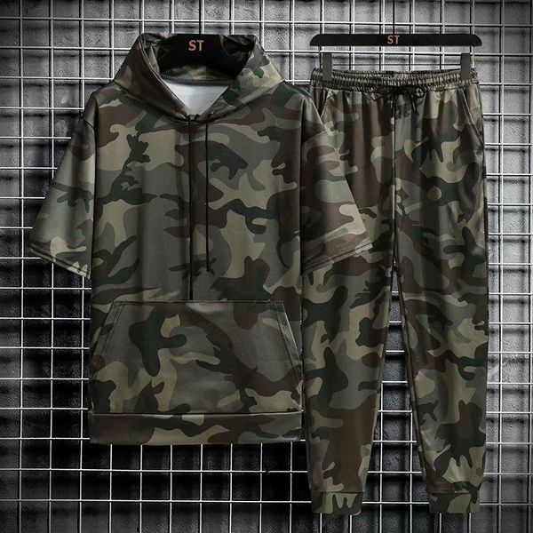 spring summer camouflage men's suit sports fitness short sleeve hoodies trousers male 2 pieces set casual outdoor tracksuit tracksuits, Gray
spring summer camouflage men's suit sports fitness short sleeve hoodies trousers male 2 pieces set casual outdoor tracksuit tracksuits, Gray