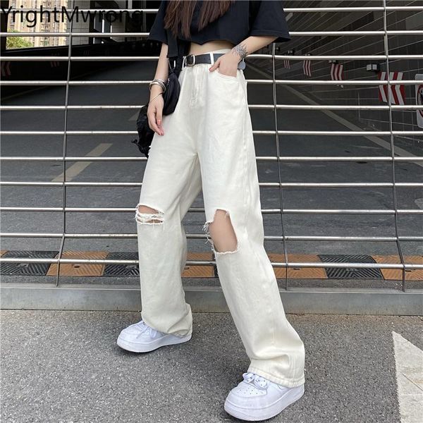 women's jeans summer high waist loose straight boyfriend women mom girl fashion denim pant ripped hole streetwear casual trousers, Blue
women's jeans summer high waist loose straight boyfriend women mom girl fashion denim pant ripped hole streetwear casual trousers, Blue