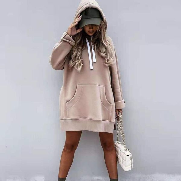 casual dresses fashion streetwear hooded sports dress women long sleeve pocket loose sweatshirt autumn drawcord split solid, Black;gray
casual dresses fashion streetwear hooded sports dress women long sleeve pocket loose sweatshirt autumn drawcord split solid, Black;gray