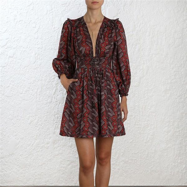 casual dresses 2021 autumn/fall beach holiday floral print long sleeve v-neck women dress with bind, Black;gray
casual dresses 2021 autumn/fall beach holiday floral print long sleeve v-neck women dress with bind, Black;gray