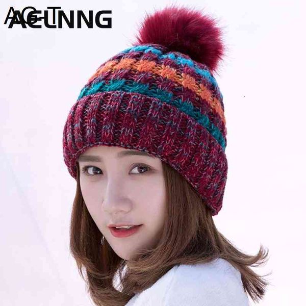 aelnng brand women's winter beanies stripe color matching hat thick knitted caps pompom warm skullcap for girls kids female, Blue;gray
aelnng brand women's winter beanies stripe color matching hat thick knitted caps pompom warm skullcap for girls kids female, Blue;gray
