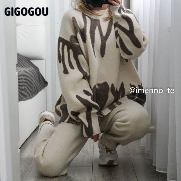 gigogou loose oversized women cashmere sweater 2/two piece harem pant suits tie dye winter knit sweater trasuits outfits, Black
gigogou loose oversized women cashmere sweater 2/two piece harem pant suits tie dye winter knit sweater trasuits outfits, Black