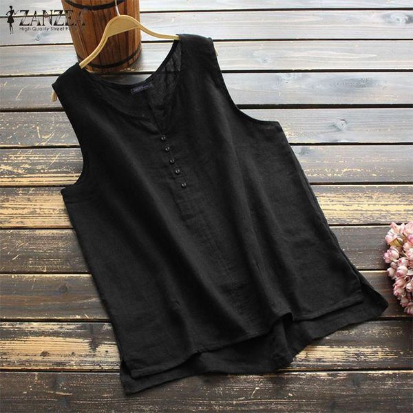 women's blouses & shirts women sleeveless solid cotton blouse vintage summer tanks casual loose blusassplit hem shirt chemise, White
women's blouses & shirts women sleeveless solid cotton blouse vintage summer tanks casual loose blusassplit hem shirt chemise, White