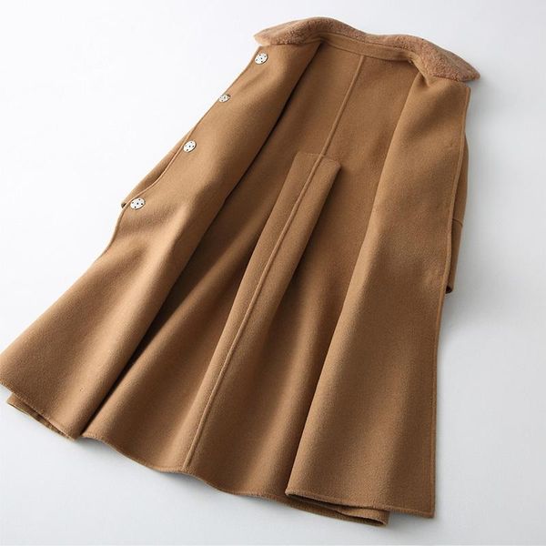 women's wool & blends winter jacket women 80% coat female lamb fur collar 2021 fashion double-side ladies coats pearls 38060 wyq1420, Black
women's wool & blends winter jacket women 80% coat female lamb fur collar 2021 fashion double-side ladies coats pearls 38060 wyq1420, Black