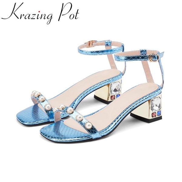 krazing pot big size cow leather handmade shallow pearl elegant party summer shoes casual dress ankle straps women sandals l19, Black
krazing pot big size cow leather handmade shallow pearl elegant party summer shoes casual dress ankle straps women sandals l19, Black