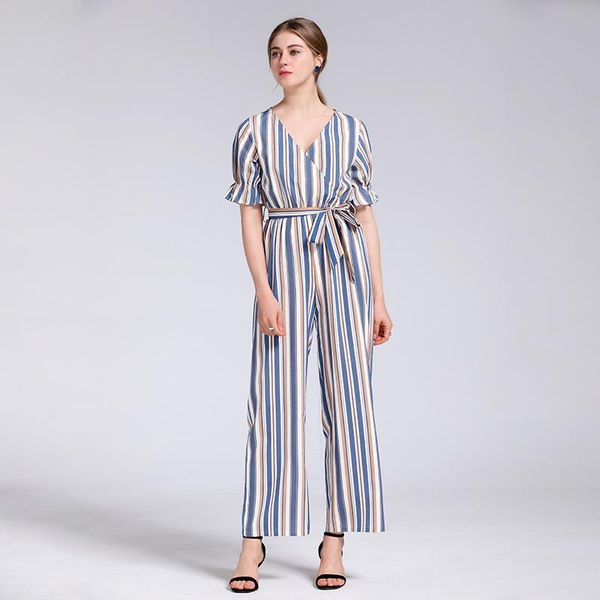 women's jumpsuits & rompers v-neck short-sleeved striped jumpsuit temperament urban ol light-fashionable lady waist slimming kombinezon, Black;white
women's jumpsuits & rompers v-neck short-sleeved striped jumpsuit temperament urban ol light-fashionable lady waist slimming kombinezon, Black;white