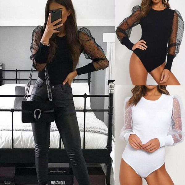 women's jumpsuits & rompers fashion women puff sleeve polka dot jumpsuit bodysuit casual stretch leotard long party bodysuits, Black;white
women's jumpsuits & rompers fashion women puff sleeve polka dot jumpsuit bodysuit casual stretch leotard long party bodysuits, Black;white