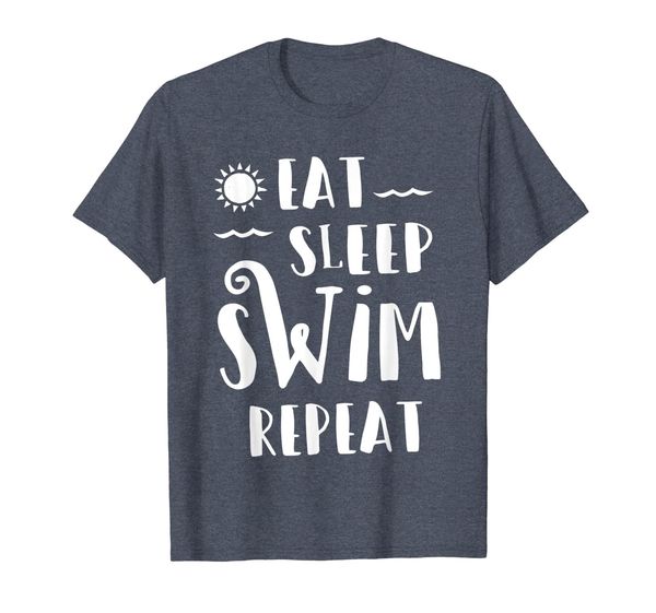 eat sleep swim repeat - swimmer t shirt, White;black
eat sleep swim repeat - swimmer t shirt, White;black