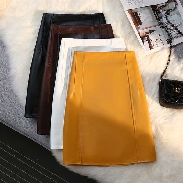 women's autumn winter high waist a- line short button pu leather pencil mini skirts zipper shiny tight nightclub black skirt 211214
women's autumn winter high waist a- line short button pu leather pencil mini skirts zipper shiny tight nightclub black skirt 211214